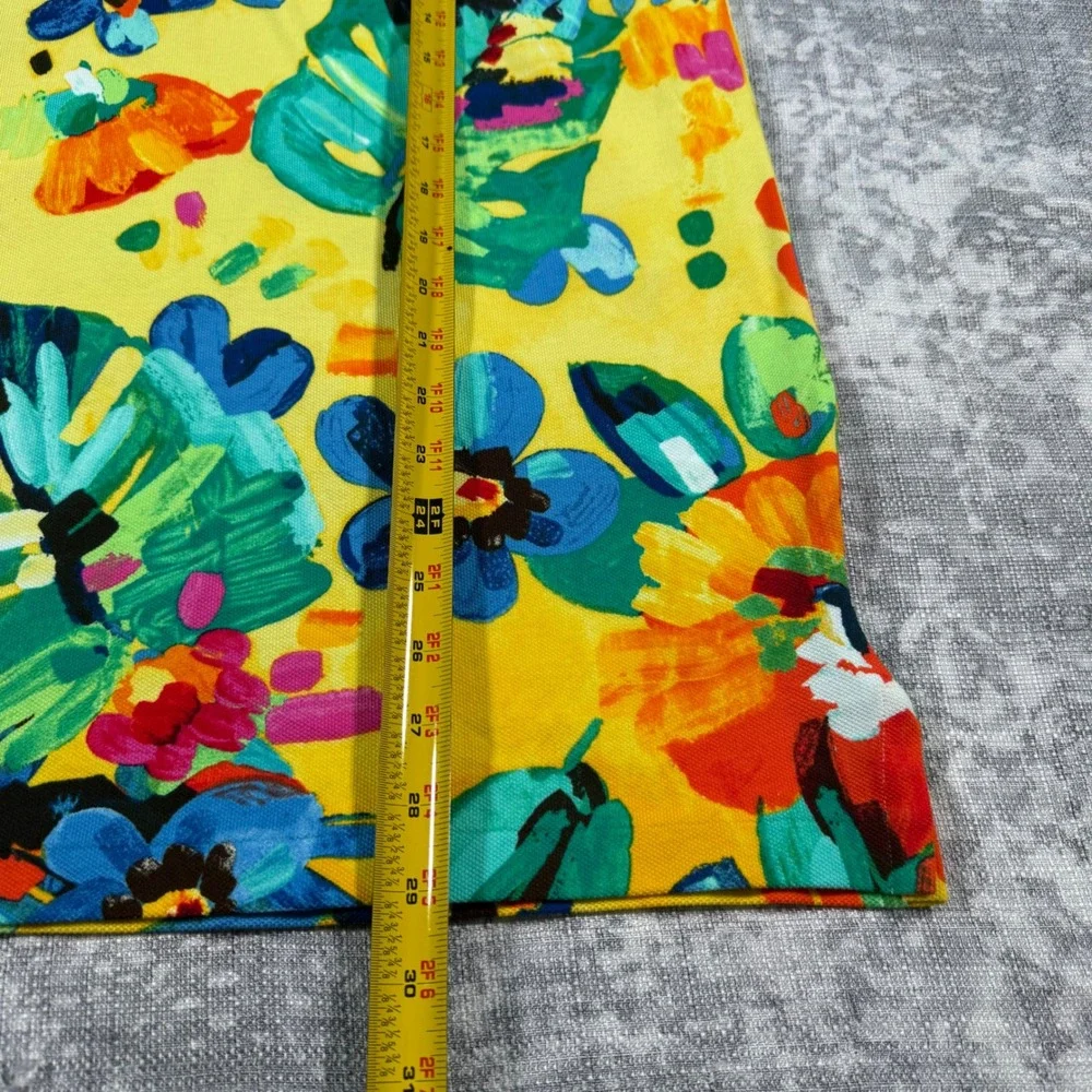 Polo Ralph Lauren Polo Mens L Yellow Tropical Floral Classic Fit Short Sleeve